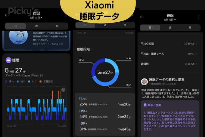 睡眠記録の精度が優秀！仮眠もしっかり記録してくれる