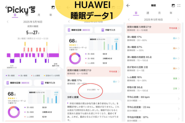 睡眠記録の精度が優秀！仮眠もしっかり記録してくれる
