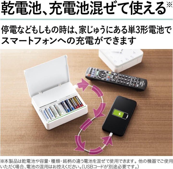 残量がバラバラの電池を使いたいなら個別検出機能付きモデルがおすすめ