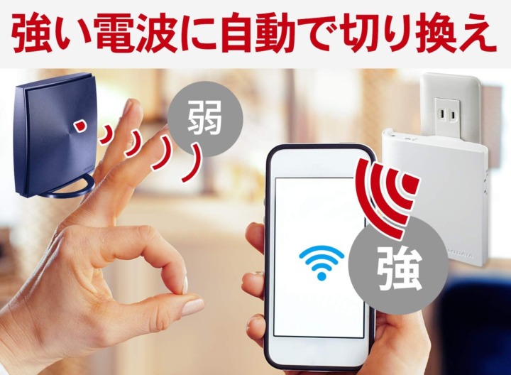 Wi-Fi中継機 バンドステアリング