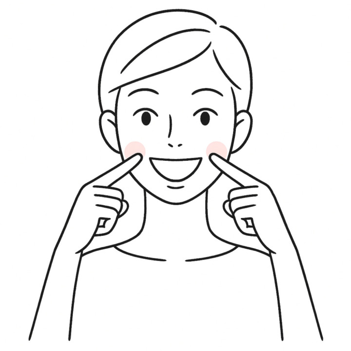 フィンガーインスマイル:自然な笑顔を作る頬の筋トレ