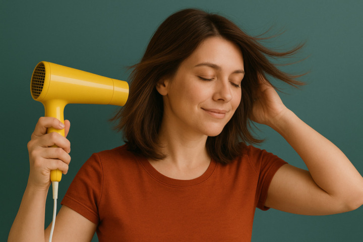 大風量ドライヤーのメリット1：髪を乾かす時間が半分に短縮できる