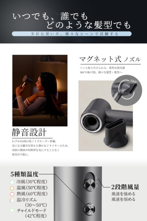 静音性は60dB以下が目安｜夜間使用も安心