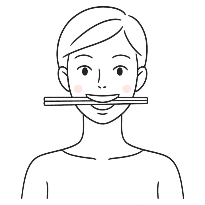 割り箸エクササイズ:大頬骨筋を効率的に鍛える方法