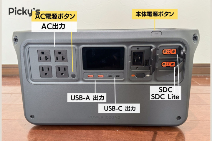 前面ポートで操作しやすい一方、大きめアダプタは干渉しやすいのが惜しい
