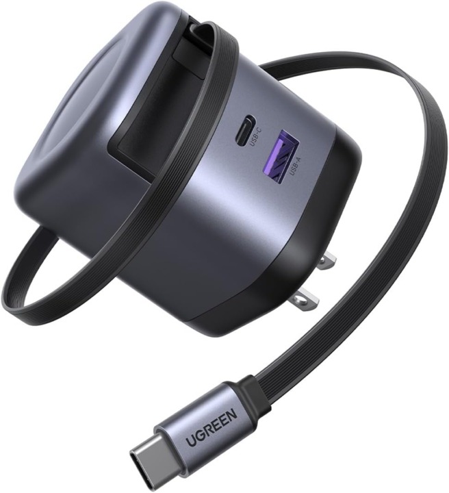 UGREEN Nexode 巻き取り式USB-Cケーブル内蔵充電器 65W